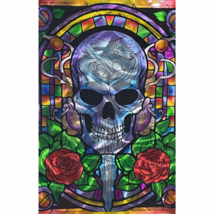 Skull Metal Wall Art – “American Traditional Skull”