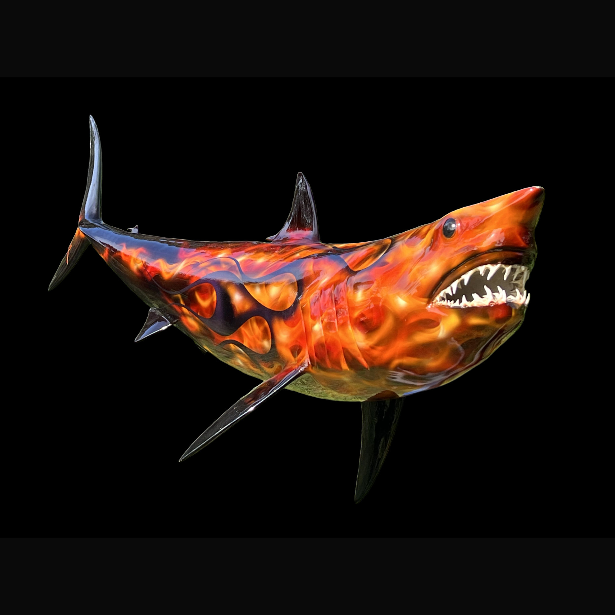 Mako Shark Sculpture, Firestorm Mako
