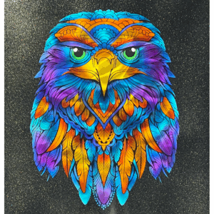mandala hawk metal wall art