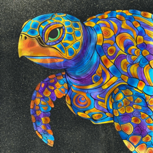 Mandala Turtle Metal Wall Art
