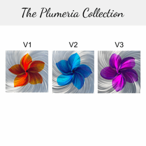 Plumeria Metal Wall Art – Hawaiian Flower Aluminum Panels | 24x24