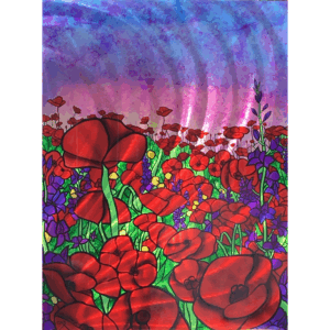 Metal Wall Art – “Poppies in Bloom”