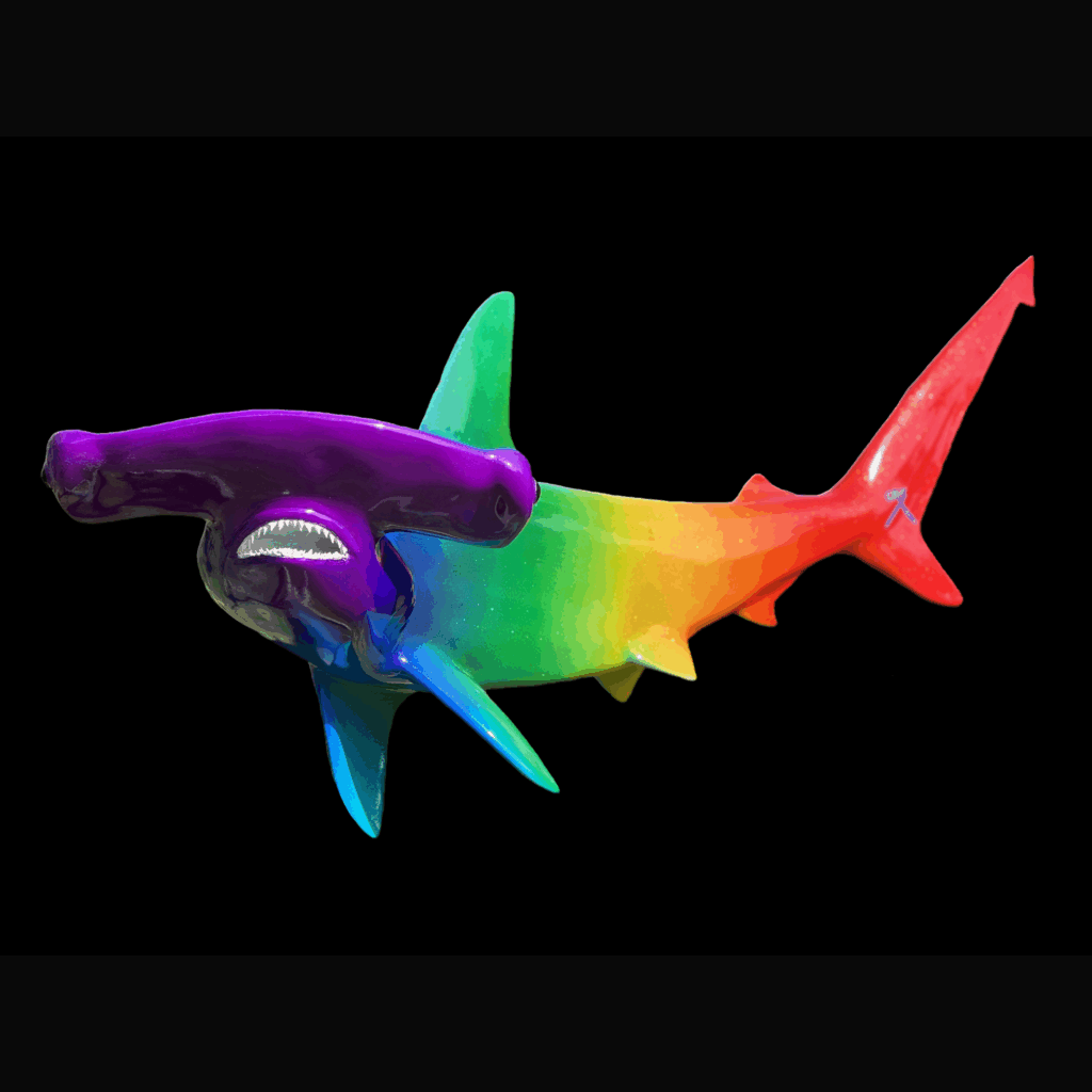 Marine Sculpture Rainbow Hammerhead