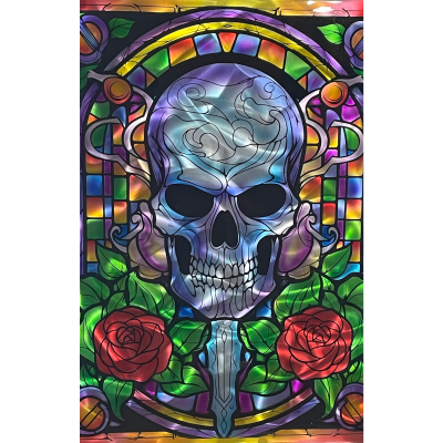 Skull Metal Wall Art – “American Traditional Skull”